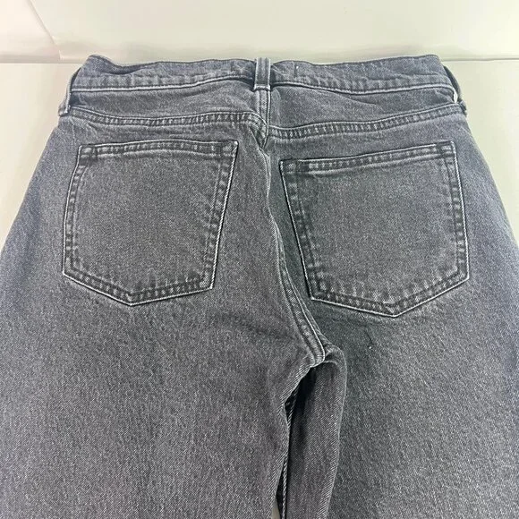 Abercrombie Fitch Jeans Women's 28x30* Low Rise Baggy Black Faded Denim Tag 25R - Picture 10 of 16